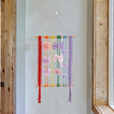 Maxbell Bohemian Tapestry Wall Decor Nursery over Bed Prop Gift Macrame Wall Hanging rainbow color