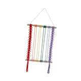 Maxbell Bohemian Tapestry Wall Decor Nursery over Bed Prop Gift Macrame Wall Hanging rainbow color