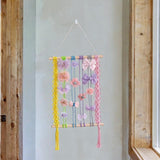Maxbell Bohemian Tapestry Wall Decor Nursery over Bed Prop Gift Macrame Wall Hanging multi color
