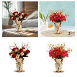 Maxbell Faux Flowers in Vase Graceful Centerpiece Vase for Dining Room Hotel Parties A
