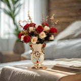 Maxbell Faux Flowers in Vase Graceful Centerpiece Vase for Dining Room Hotel Parties A