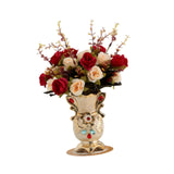 Maxbell Faux Flowers in Vase Graceful Centerpiece Vase for Dining Room Hotel Parties A