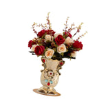 Maxbell Faux Flowers in Vase Graceful Centerpiece Vase for Dining Room Hotel Parties A