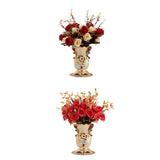 Maxbell Faux Flowers in Vase Graceful Centerpiece Vase for Dining Room Hotel Parties A