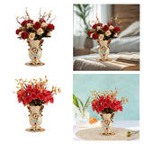 Maxbell Faux Flowers in Vase Graceful Centerpiece Vase for Dining Room Hotel Parties A