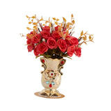 Maxbell Faux Flowers in Vase Graceful Centerpiece Vase for Dining Room Hotel Parties B