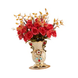 Maxbell Faux Flowers in Vase Graceful Centerpiece Vase for Dining Room Hotel Parties B