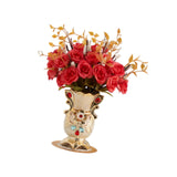 Maxbell Faux Flowers in Vase Graceful Centerpiece Vase for Dining Room Hotel Parties B