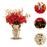 Maxbell Faux Flowers in Vase Graceful Centerpiece Vase for Dining Room Hotel Parties B