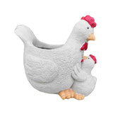 Maxbell Chicken Planter Pot Cute Resin Rooster Sculpture for Tabletop Backyard Patio