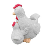 Maxbell Chicken Planter Pot Cute Resin Rooster Sculpture for Tabletop Backyard Patio