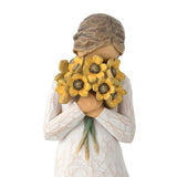 Maxbell Resin Girl Figurine Desk Ornament for Office Anniversary Valentines Gift