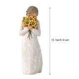 Maxbell Resin Girl Figurine Desk Ornament for Office Anniversary Valentines Gift