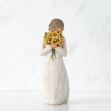 Maxbell Resin Girl Figurine Desk Ornament for Office Anniversary Valentines Gift