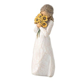 Maxbell Resin Girl Figurine Desk Ornament for Office Anniversary Valentines Gift