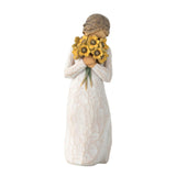 Maxbell Resin Girl Figurine Desk Ornament for Office Anniversary Valentines Gift