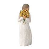 Maxbell Resin Girl Figurine Desk Ornament for Office Anniversary Valentines Gift