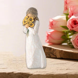 Maxbell Resin Girl Figurine Desk Ornament for Office Anniversary Valentines Gift