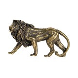 Maxbell Brass Lion Statue Tea Pet Art Ornament for Living Room Garden Bookcase Shelf