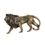 Maxbell Brass Lion Statue Tea Pet Art Ornament for Living Room Garden Bookcase Shelf