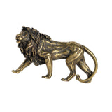 Maxbell Brass Lion Statue Tea Pet Art Ornament for Living Room Garden Bookcase Shelf