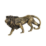 Maxbell Brass Lion Statue Tea Pet Art Ornament for Living Room Garden Bookcase Shelf