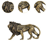 Maxbell Brass Lion Statue Tea Pet Art Ornament for Living Room Garden Bookcase Shelf
