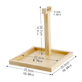 Maxbell Headphone Stand Storage Tray Wood Universal PC Gaming Headset Display Holder