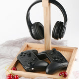 Maxbell Headphone Stand Storage Tray Wood Universal PC Gaming Headset Display Holder