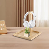 Maxbell Headphone Stand Storage Tray Wood Universal PC Gaming Headset Display Holder