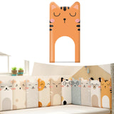 Maxbell Kids Room Wall Padding Anti Collision Pad for Living Room Decor Bedroom Orange Cat Pattern