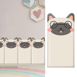 Maxbell Kids Room Wall Padding Anti Collision Pad for Living Room Decor Bedroom Beige Dog Pattern
