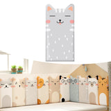 Maxbell Kids Room Wall Padding Anti Collision Pad for Living Room Decor Bedroom Gray Cat Pattern