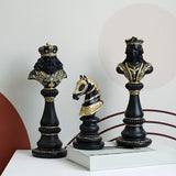 Maxbell Resin Figurine Craft International Chess Statue for Office Desk Chess Lovers King