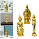 Maxbell Zen Buddha Statue Resin Craft Desktop Ornament for Living Room Office Indoor Buddha Head