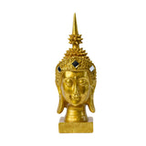 Maxbell Zen Buddha Statue Resin Craft Desktop Ornament for Living Room Office Indoor Buddha Head