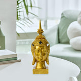 Maxbell Zen Buddha Statue Resin Craft Desktop Ornament for Living Room Office Indoor Buddha Head