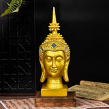 Maxbell Zen Buddha Statue Resin Craft Desktop Ornament for Living Room Office Indoor Buddha Head