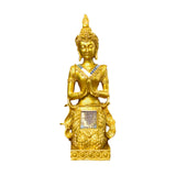 Maxbell Zen Buddha Statue Resin Craft Desktop Ornament for Living Room Office Indoor Kneeling Buddha