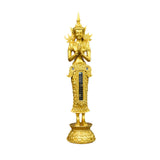 Maxbell Zen Buddha Statue Resin Craft Desktop Ornament for Living Room Office Indoor Standing Buddha