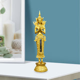 Maxbell Zen Buddha Statue Resin Craft Desktop Ornament for Living Room Office Indoor Standing Buddha