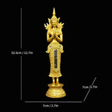 Maxbell Zen Buddha Statue Resin Craft Desktop Ornament for Living Room Office Indoor Standing Buddha