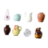 Maxbell 8x Mini Vase Fridge Magnets Resin Small Ornaments for Kitchen Cabinet Locker