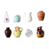 Maxbell 8x Mini Vase Fridge Magnets Resin Small Ornaments for Kitchen Cabinet Locker