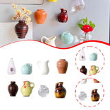 Maxbell 8x Mini Vase Fridge Magnets Resin Small Ornaments for Kitchen Cabinet Locker