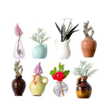 Maxbell 8x Mini Vase Fridge Magnets Resin Small Ornaments for Kitchen Cabinet Locker