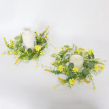 Maxbell Artificial Floral Candle Ring Wreath for Valentine Day Home Thanksgiving Day