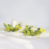 Maxbell Artificial Floral Candle Ring Wreath for Valentine Day Home Thanksgiving Day