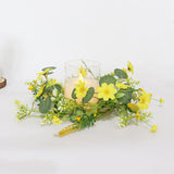 Maxbell Artificial Floral Candle Ring Wreath for Valentine Day Home Thanksgiving Day