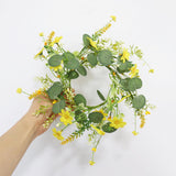 Maxbell Artificial Floral Candle Ring Wreath for Valentine Day Home Thanksgiving Day